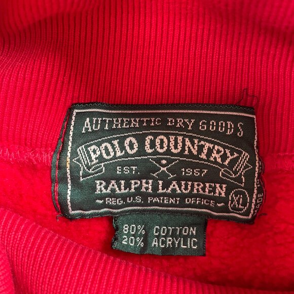 VNTG Ralph Lauren Polo Country (XL) Colorblock Turtleneck Cotton Blend Sweater - Picture 6 of 7